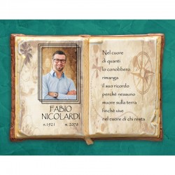 Libro Funebre in porcellana serie Old decor