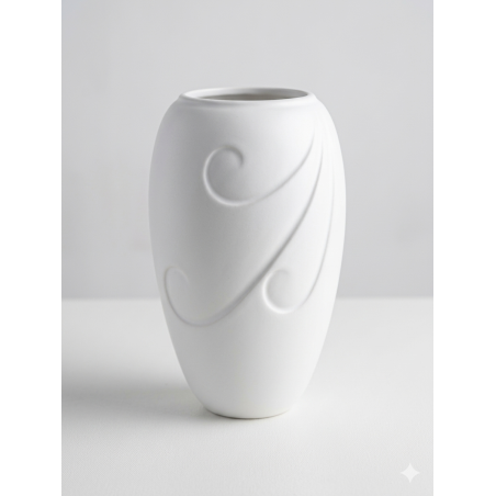 Set Vaso e Lampada in Porcellana Serie FLOW | Accessori Funerari per Loculi e Lapidi