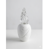 Set Vaso e Lampada in Porcellana Serie FLOW | Accessori Funerari per Loculi e Lapidi