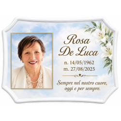 Targa Funebre Magdalena in Porcellana Personalizzata