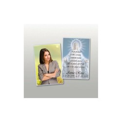 Ricordini Funebri tipo Pagellina Plastificati a Caldo – Personalizzati con Foto e Preghiera