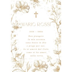Ricordini Lutto Plastificati 6x9 cm – Personalizzati e Resistenti | Fotoceramica Online